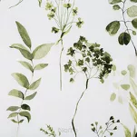 Pościel satynowa 140x200 SPRING 105 biała oliwkowa z delikatnym wzorem kwiatowym z kolekcji Classic - 4