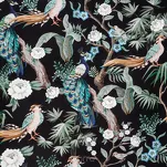 Pościel satynowa 220x200 GIFT 2 czarna z egzotycznym wzorem kwiatów i ptaków z kolekcji Nova Print zapakowana w pudełko - 5