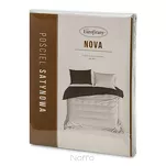 Pościel satynowa 140x200 NOVA 3 dwukolorowa gładka biała stalowa - 9