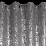 Zasłona na przelotkach 140x250 ELISE zaciemniająca typu dimout stalowa z marmurkowym srebrnym nadrukiem - 4
