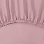 Prześcieradło z bawełny renforce z gumką 160x200 pudrowe BASIC - 2
