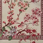 Bieżnik gobelinowy 45x140 THAI naturalny różowy wzór kwiatu wiśni - 5