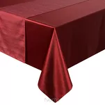 Obrus 140x220 GLAMO bordowy z bieżnikiem 33x220 połyskującym złotą nicią - 4