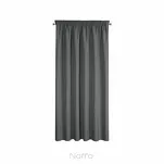 Zasłona gotowa na taśmie 140x175 RITA jednokolorowa grafitowa z miękkiej tkaniny - 9