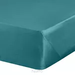 Prześcieradło satyna bawełniana bez gumki NOVA 1 turkusowe 220x210 - 3