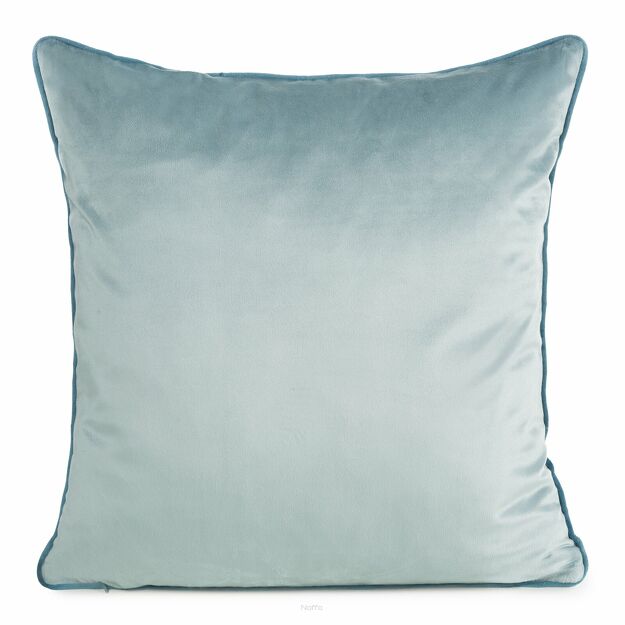 Poszewka welwetowa 45x45 GAJA 2 jednokolorowa morska obszyta lamówką