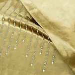 Bieżnik welwetowy 35x220 ROYAL 3 złoty zdobiony kryształkami - 8