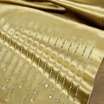 Bieżnik welwetowy 35x220 ROYAL 3 złoty zdobiony kryształkami - 3