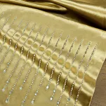 Bieżnik welwetowy 35x220 ROYAL 3 złoty zdobiony kryształkami - 6