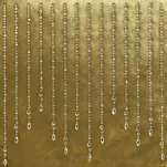 Bieżnik welwetowy 35x220 ROYAL 3 złoty zdobiony kryształkami - 2