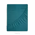 Prześcieradło z bawełny jersey z gumką turkusowe 160x200 Design 91 - 8