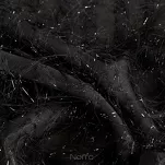 Zasłona na przelotkach 140x250 LAUREL czarna przetykana błyszczącą moherową nicią - 2