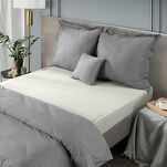 Prześcieradło satyna bawełniana bez gumki NOVA 1 kremowe 160x210 - 2