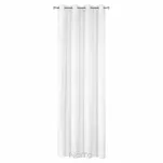 Zasłona gotowa na przelotkach 140x250 RITA jednokolorowa biała z miękkiej tkaniny - 7