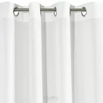 Zasłona gotowa na przelotkach 140x250 RITA jednokolorowa biała z miękkiej tkaniny - 6