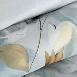 Pościel satynowa 220x200 SPRING 89 błękitna z wzorem kwiatowym z kolekcji Classic - 3