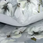 Pościel satynowa 220x200 SPRING 89 błękitna z wzorem kwiatowym z kolekcji Classic - 4