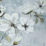 Pościel satynowa 220x200 SPRING 89 błękitna z wzorem kwiatowym z kolekcji Classic - 4