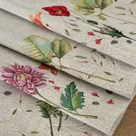 Obrus gobelinowy 140x180 1239 popielaty z wzorem kwiatów polnych - 4