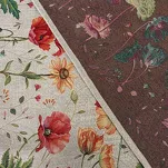 Obrus gobelinowy 140x180 1239 popielaty z wzorem kwiatów polnych - 5