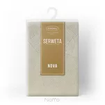 Nakładka 85x85 ISLA kremowa z żakardowym wzorem liści bananowca - 5