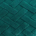 Koc na fotel 70x160 CARO ciemna zieleń puszysty typu flano z wytłaczanym wzorem Design 91 - 4