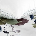 Pościel z makosatyny 220x200 SOFIA biała fioletowy wzór kwiatowy dwustronna Premium - 8