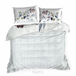 Pościel z makosatyny 220x200 SOFIA biała fioletowy wzór kwiatowy dwustronna Premium - 6