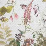 Narzuta pikowana 220x240 ROSA biała zielona z motywem kwiatów i liści Design 91 - 3