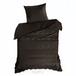 Pościel z makosatyny 140x200 ELEGANT 1G Eva Minge brązowa z ozdobną kantą i haftem - 4
