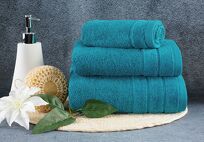 Ręcznik bawełniany 50x90 DAMLA jasny brąz gładki z subtelną bordiurą 500 g/m2 - 7