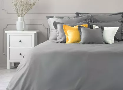 Poszwa na kołdrę bawełniana 140x200 NOVAC stalowa