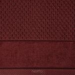 Ręcznik 30x50 FRIDA bordowy z fakturą kosteczki i szeroką welurową bordiurą 500 g/m2 - 2