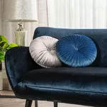 Poszewka welwetowa fi 40 VELVET 68G srebrna z wypełnieniem i dekoracyjnym wzorem - 4