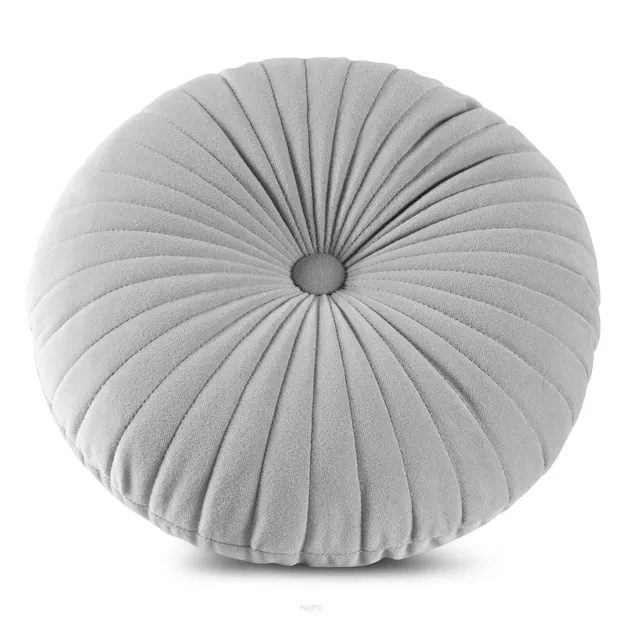 Poszewka welwetowa fi 40 VELVET 68G srebrna z wypełnieniem i dekoracyjnym wzorem