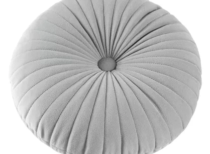 Poszewka welwetowa fi 40 VELVET 68G srebrna z wypełnieniem i dekoracyjnym wzorem