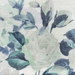 Nakładka płócienna 85x85 NATU 8 naturalna z dodatkiem lnu z nadrukiem zielonych róż - 5