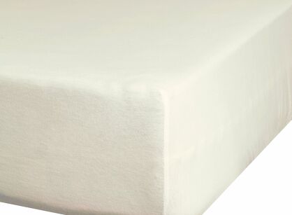 Prześcieradło z satyny bawełnianej z gumką NOVA 3 kremowe 220x200