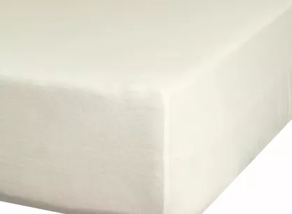 Prześcieradło z satyny bawełnianej z gumką NOVA 3 kremowe 220x200