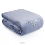 Koc akrylowy 160x220 CLARA 1 Pierre Cardin niebieski jednokolorowy z wyhaftowanym logo - 5