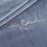 Koc akrylowy 160x220 CLARA 1 Pierre Cardin niebieski jednokolorowy z wyhaftowanym logo - 7