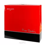 Koc akrylowy 160x220 CLARA 1 Pierre Cardin niebieski jednokolorowy z wyhaftowanym logo - 3