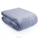 Koc akrylowy 160x220 CLARA 1 Pierre Cardin niebieski jednokolorowy z wyhaftowanym logo - 4