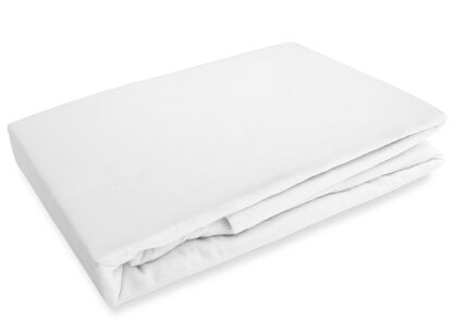 Prześcieradło flanelowe bez gumki 220x210 białe