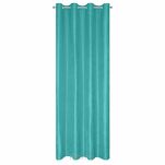 Zasłona na przelotkach 135x250 ADA jednokolorowa turkusowa z miękkiej tkaniny - 10
