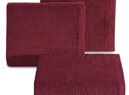 Ręcznik bawełniany 70x140 GŁADKI 2 jednokolorowy bordowy