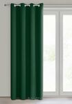 Zasłona na przelotkach 135x250 LOGAN zaciemniająca ciemna zieleń jednokolorowa z półmatowej tkaniny - 8