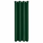 Zasłona na przelotkach 135x250 LOGAN zaciemniająca ciemna zieleń jednokolorowa z półmatowej tkaniny - 7