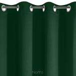 Zasłona na przelotkach 135x250 LOGAN zaciemniająca ciemna zieleń jednokolorowa z półmatowej tkaniny - 4