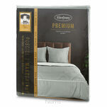 Pościel z makosatyny 160x200 EVA 10C szara z lamówką białą i napisami - 2